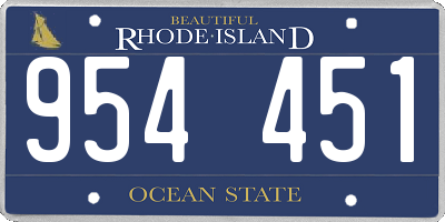 RI license plate 954451