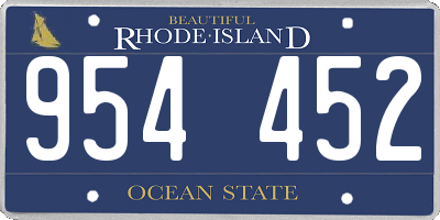 RI license plate 954452