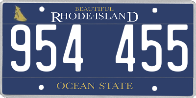 RI license plate 954455