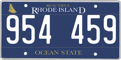 RI license plate 954459