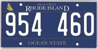 RI license plate 954460