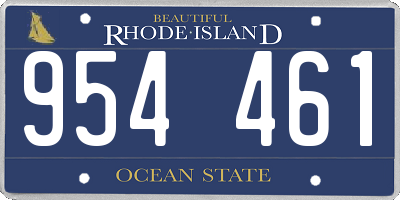 RI license plate 954461