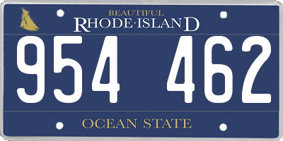 RI license plate 954462