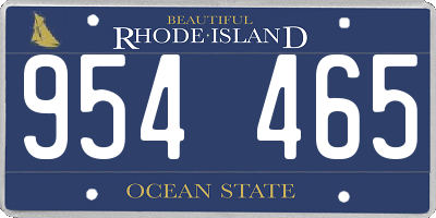 RI license plate 954465