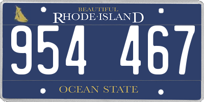 RI license plate 954467