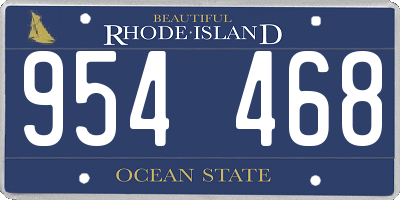 RI license plate 954468