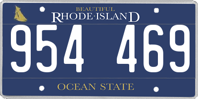 RI license plate 954469