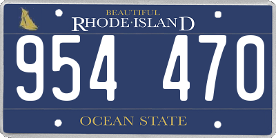 RI license plate 954470