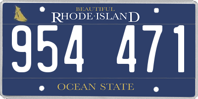 RI license plate 954471