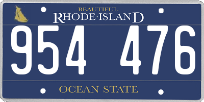 RI license plate 954476