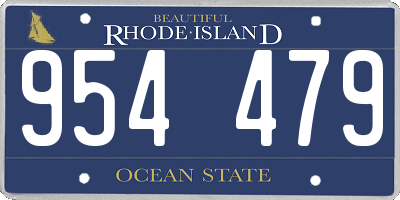 RI license plate 954479