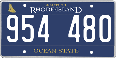 RI license plate 954480