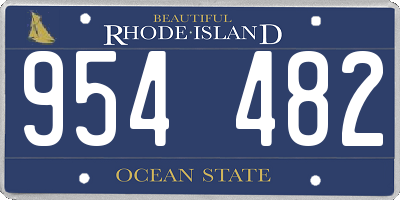 RI license plate 954482