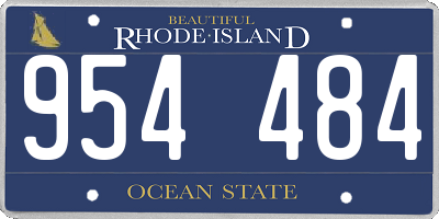 RI license plate 954484