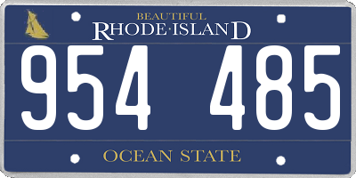 RI license plate 954485
