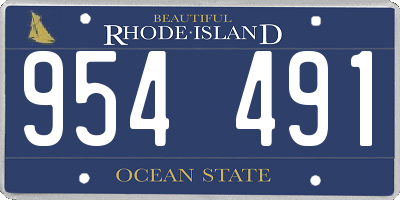 RI license plate 954491