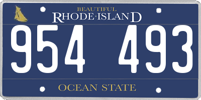 RI license plate 954493