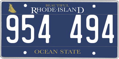 RI license plate 954494