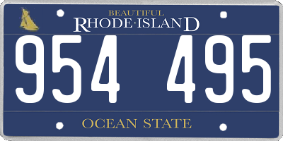 RI license plate 954495