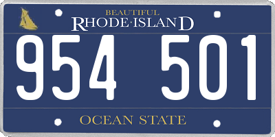 RI license plate 954501