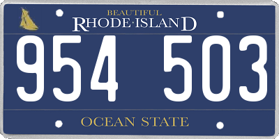 RI license plate 954503