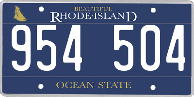 RI license plate 954504