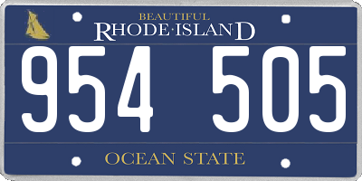 RI license plate 954505