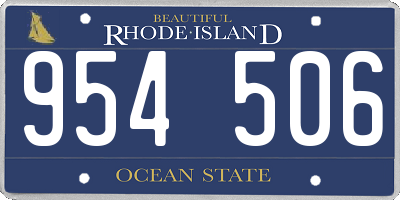 RI license plate 954506
