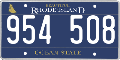 RI license plate 954508