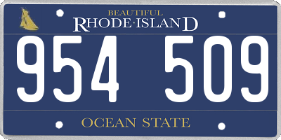 RI license plate 954509
