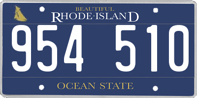RI license plate 954510
