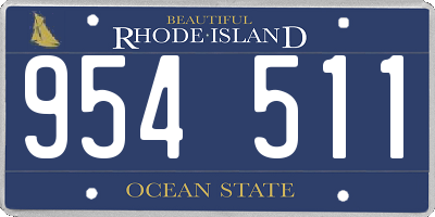 RI license plate 954511