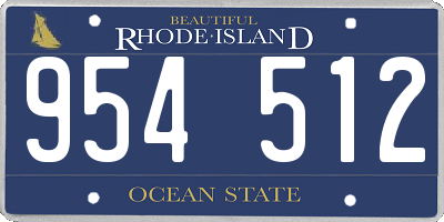 RI license plate 954512