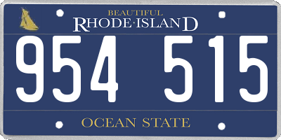 RI license plate 954515