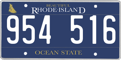 RI license plate 954516