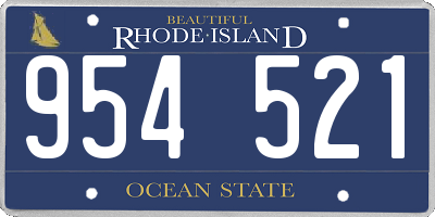 RI license plate 954521