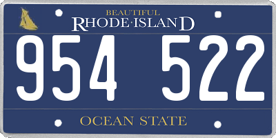 RI license plate 954522