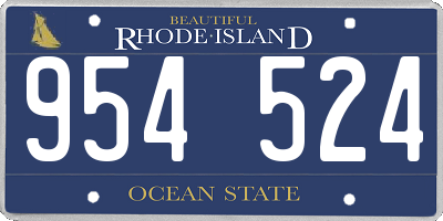 RI license plate 954524