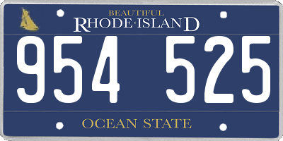 RI license plate 954525
