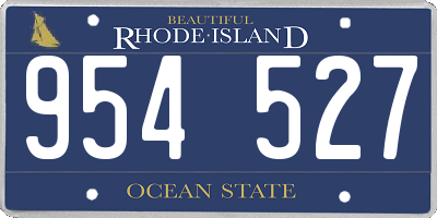 RI license plate 954527