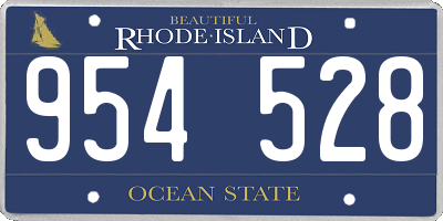 RI license plate 954528