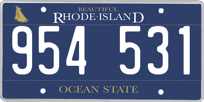 RI license plate 954531