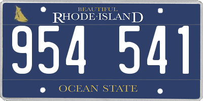RI license plate 954541