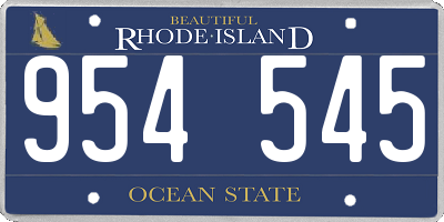 RI license plate 954545