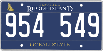 RI license plate 954549