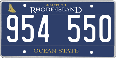 RI license plate 954550