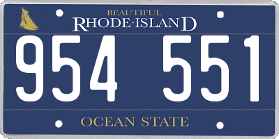 RI license plate 954551
