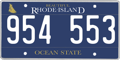 RI license plate 954553