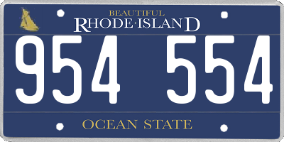 RI license plate 954554