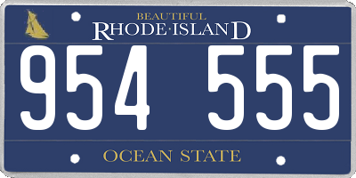 RI license plate 954555